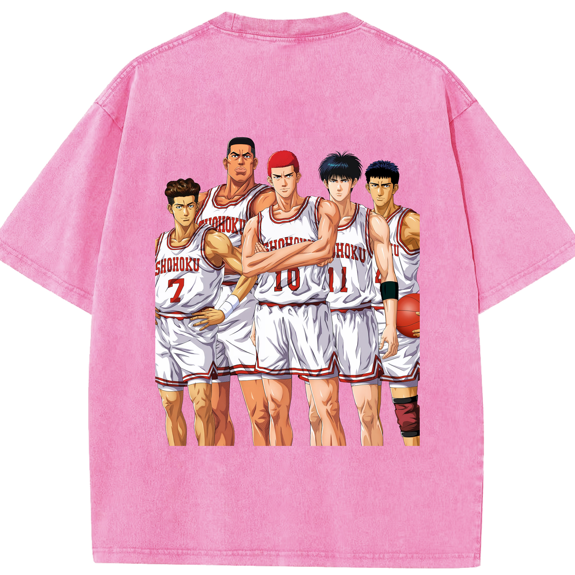 （画像用） SLAM DUNK／スラムダンク 綿100% ヴィンテージ風 半袖Tシャツ（背面プリント）